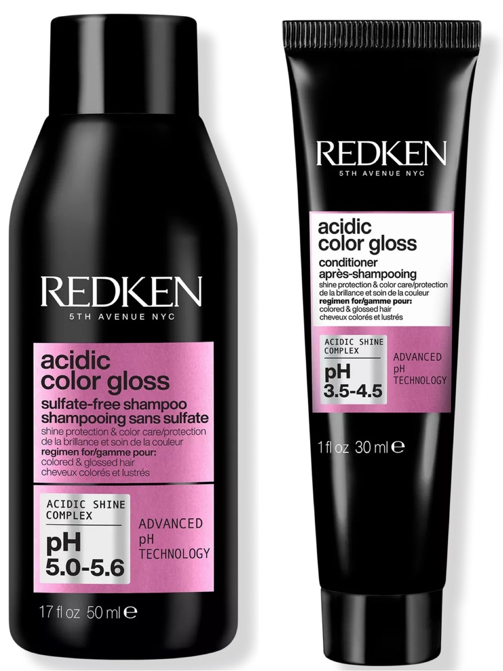 Redken Acidic Color Gloss Sulfate-Free Shampoo & Conditioner Travel Duo